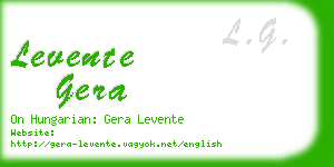 levente gera business card